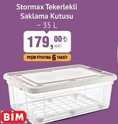 HOBBY LİFE STORMAX TEKERLEKLİ SAKLAMA KUTUSU ~ 35 L